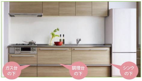 キッチン リフォーム 収納 システムキッチン
